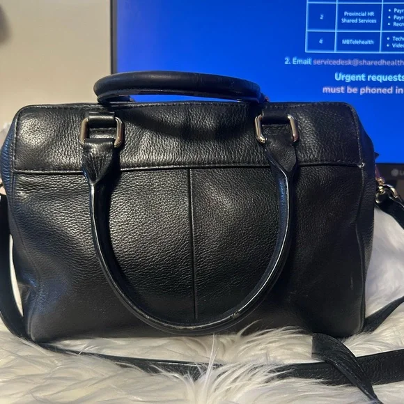 Kate Spade Black Leather Handbag with Bow Accent - Picture 2 of 7